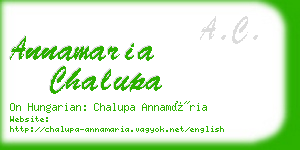 annamaria chalupa business card